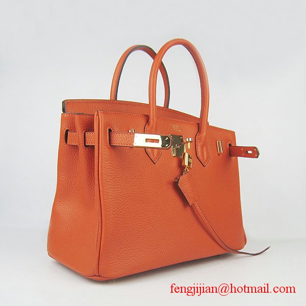 Hermes Birkin 30cmTogo Bag Light Orange 6088 Hermes Birkin 30cmTogo Bag Light Orange 6088